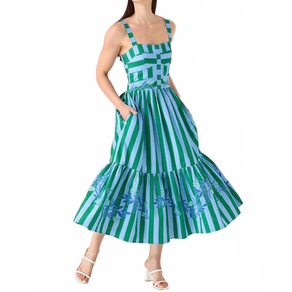 NEW ALIVIA gianna dress in parasol stripe embroidery